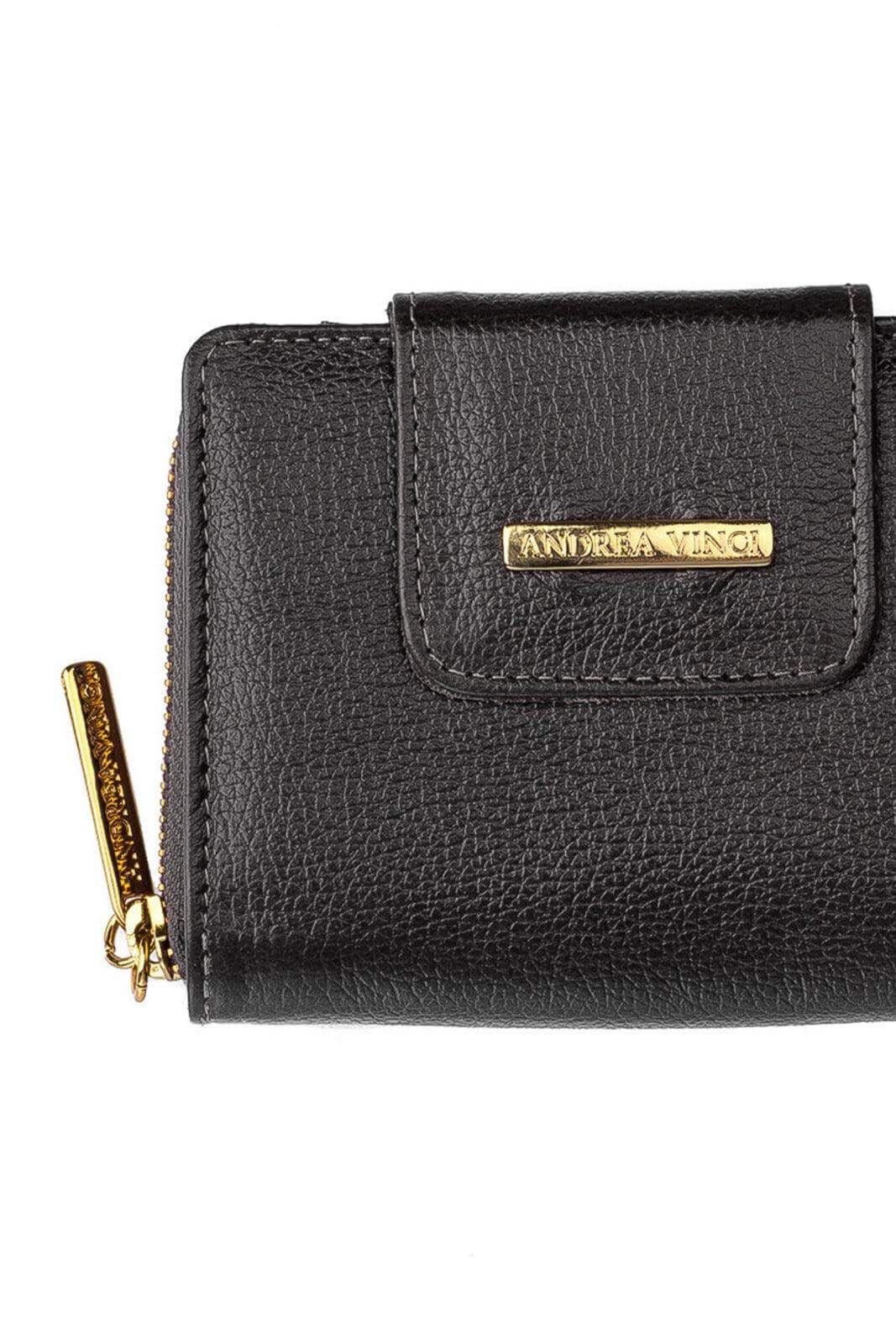 Carteira feminina de couro liso Lolla 10x13cm - Enluaze