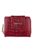 Carteira feminina de couro croco Lolla 10x13cm - Enluaze