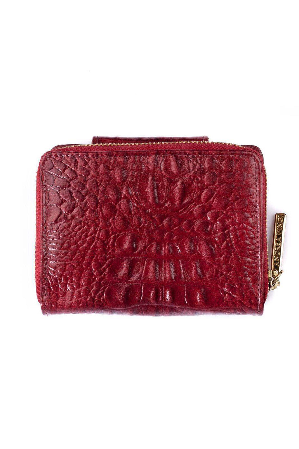 Carteira feminina de couro croco Lolla 10x13cm - Enluaze