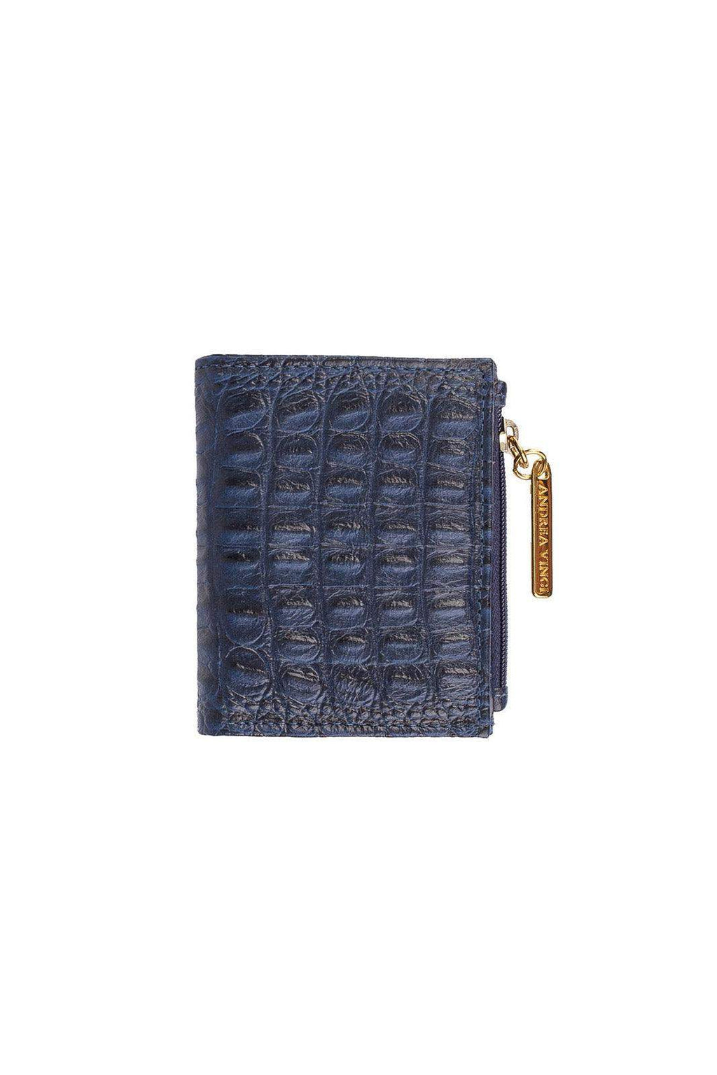 Carteira feminina de couro croco Lilian 11x9,5cm - Enluaze