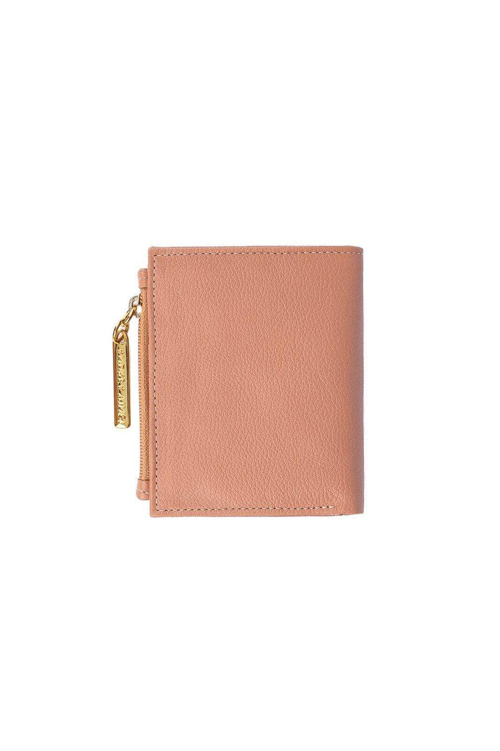 Carteira feminina de couro liso Lilian 11x9,5cm - Enluaze