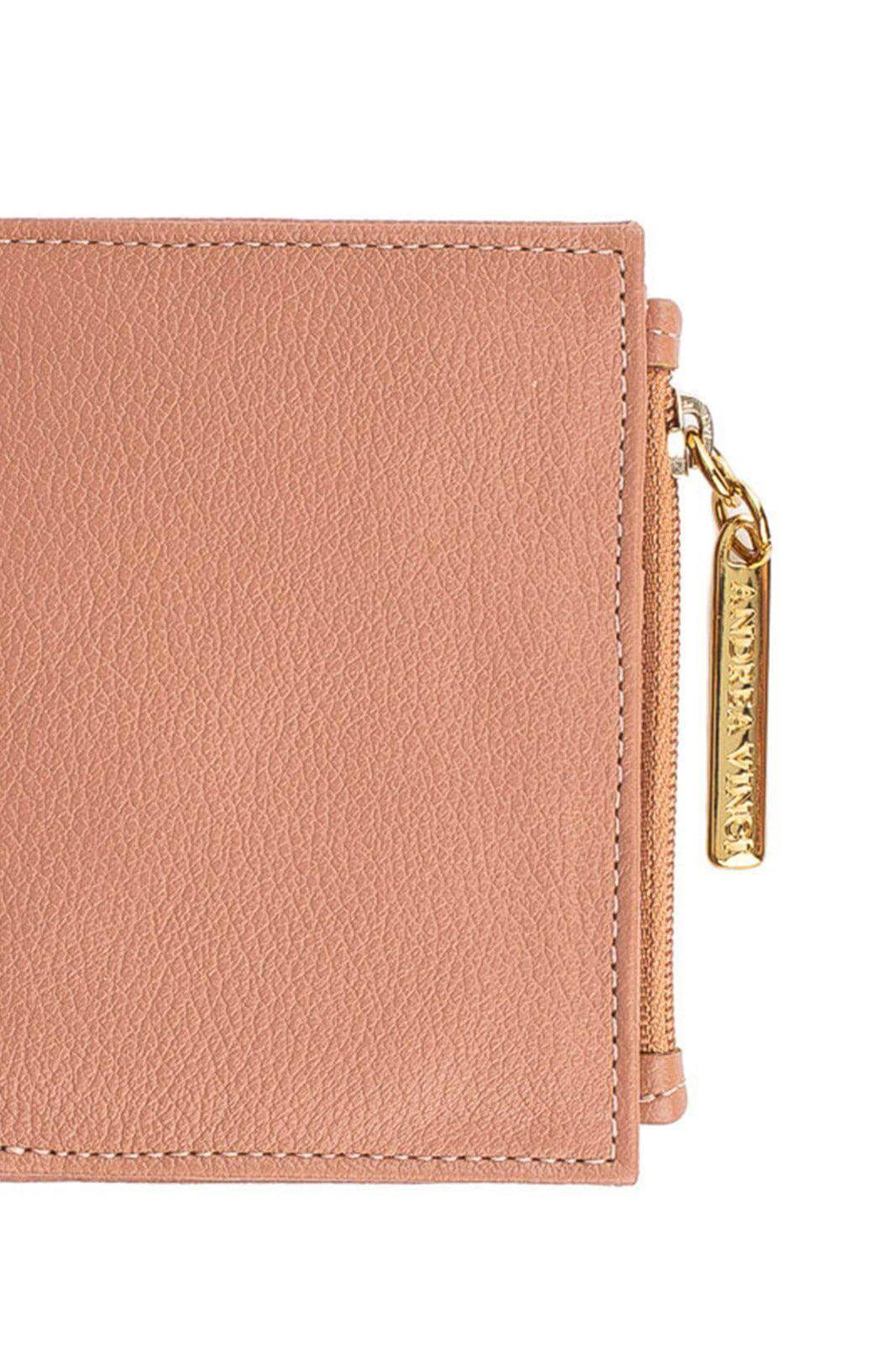 Carteira feminina de couro liso Lilian 11x9,5cm - Enluaze