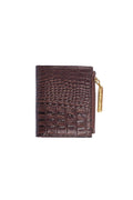 Carteira feminina de couro croco Lilian 11x9,5cm - Enluaze