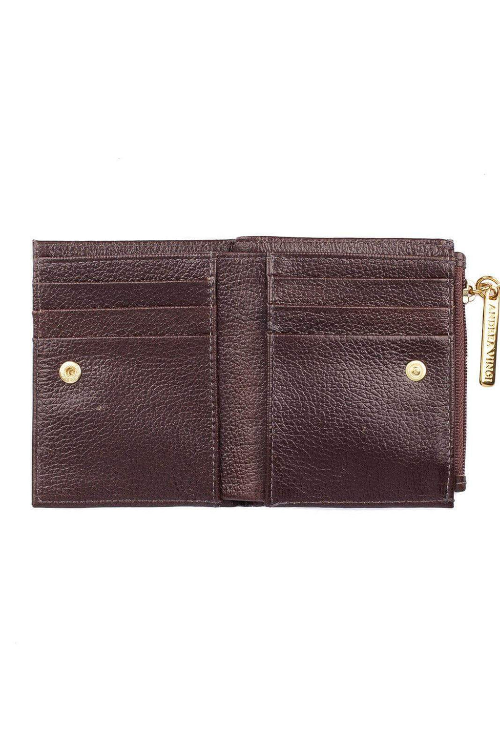 Carteira feminina de couro croco Lilian 11x9,5cm - Enluaze