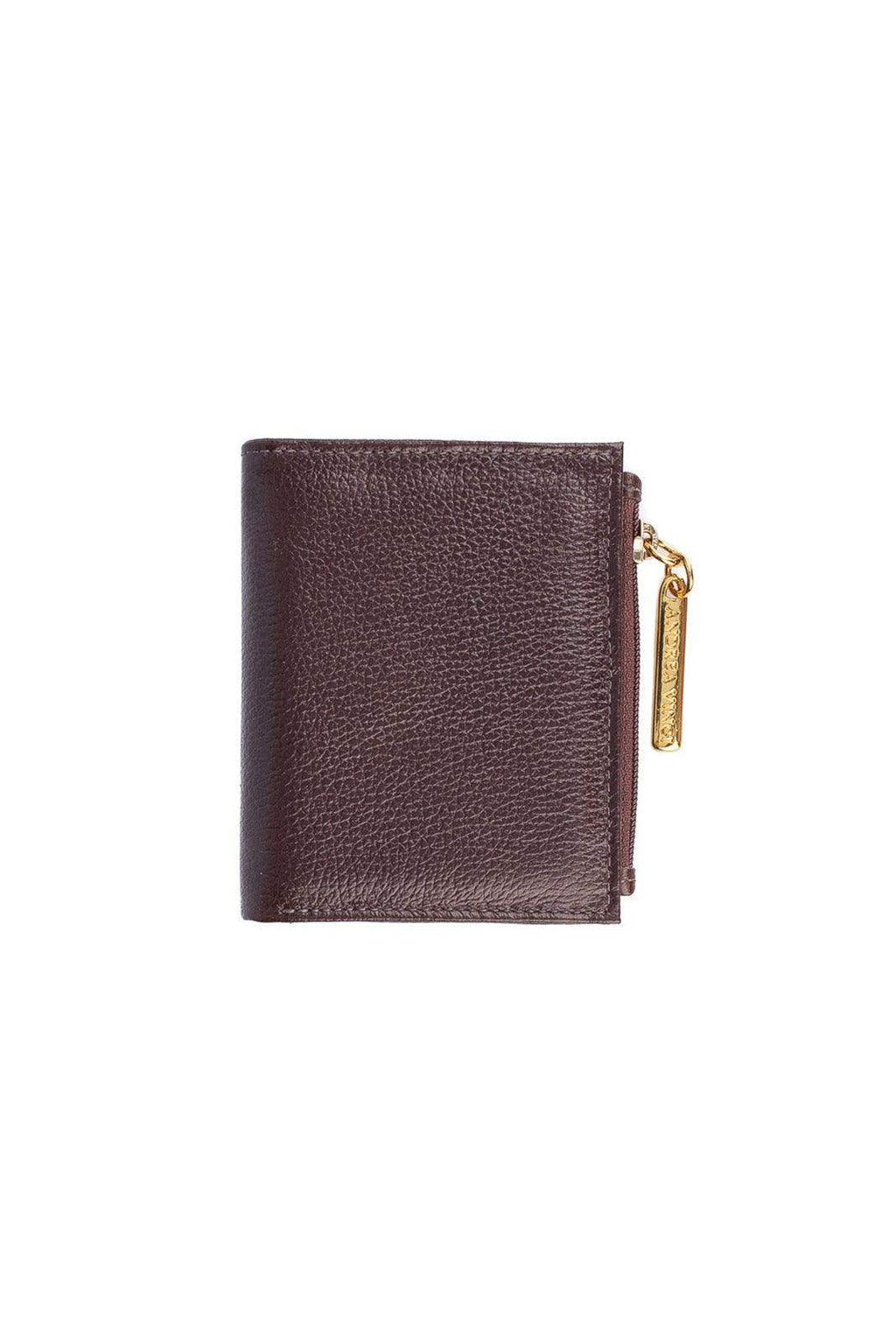 Carteira feminina de couro liso Lilian 11x9,5cm - Enluaze