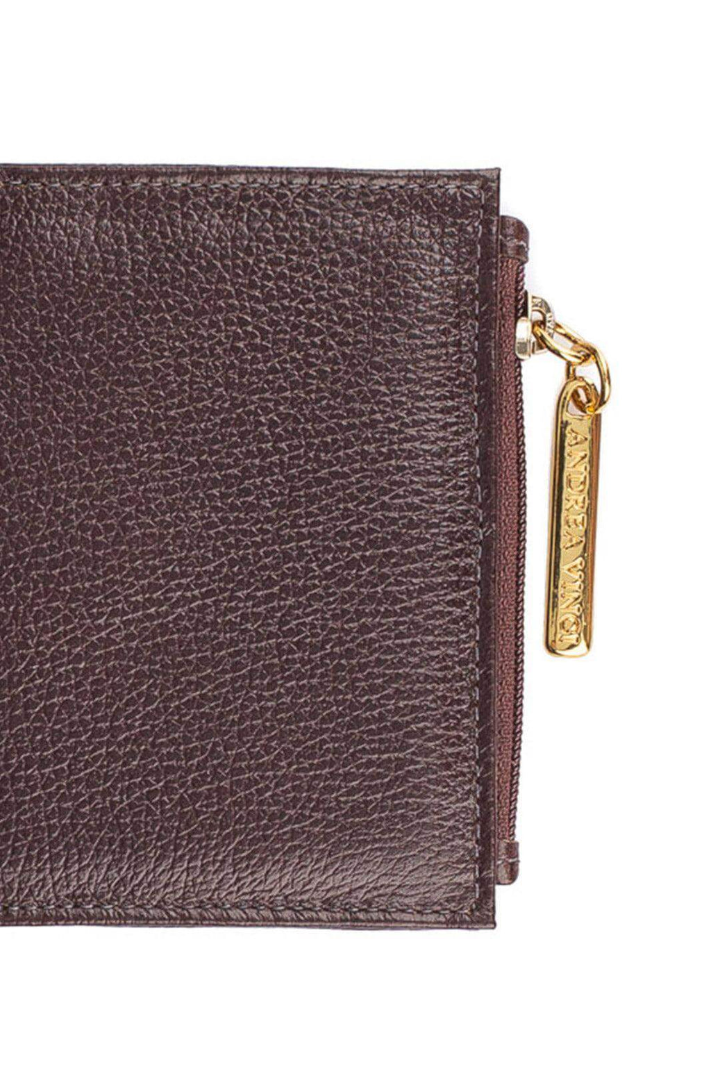 Carteira feminina de couro liso Lilian 11x9,5cm - Enluaze