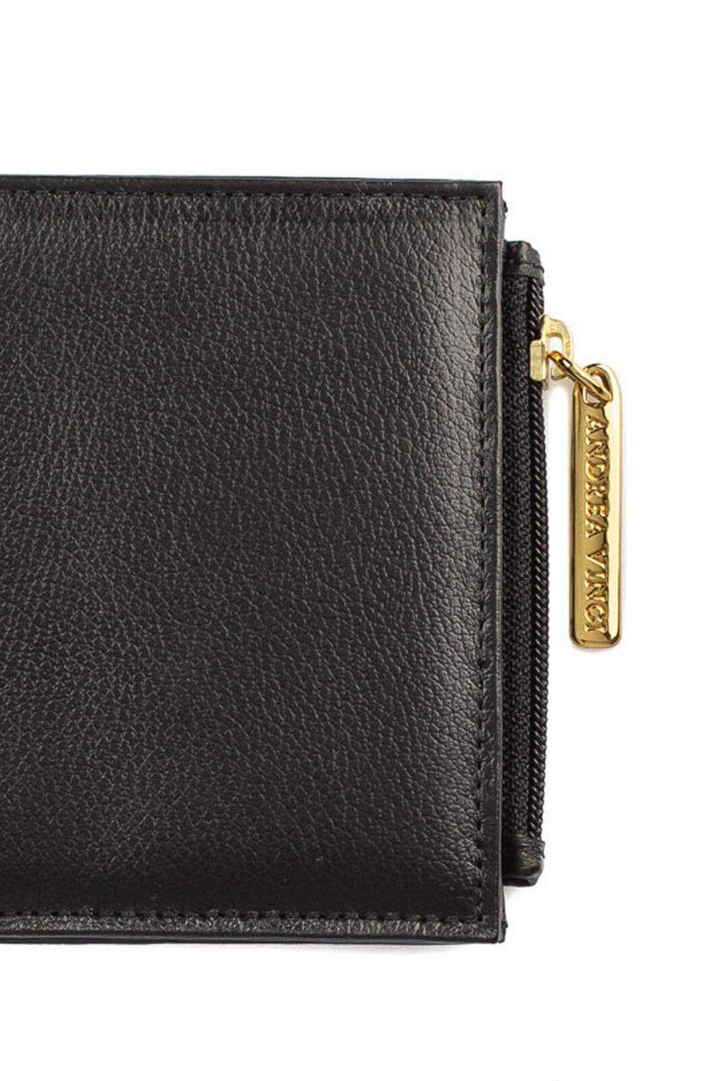 Carteira feminina de couro liso Lilian 11x9,5cm - Enluaze