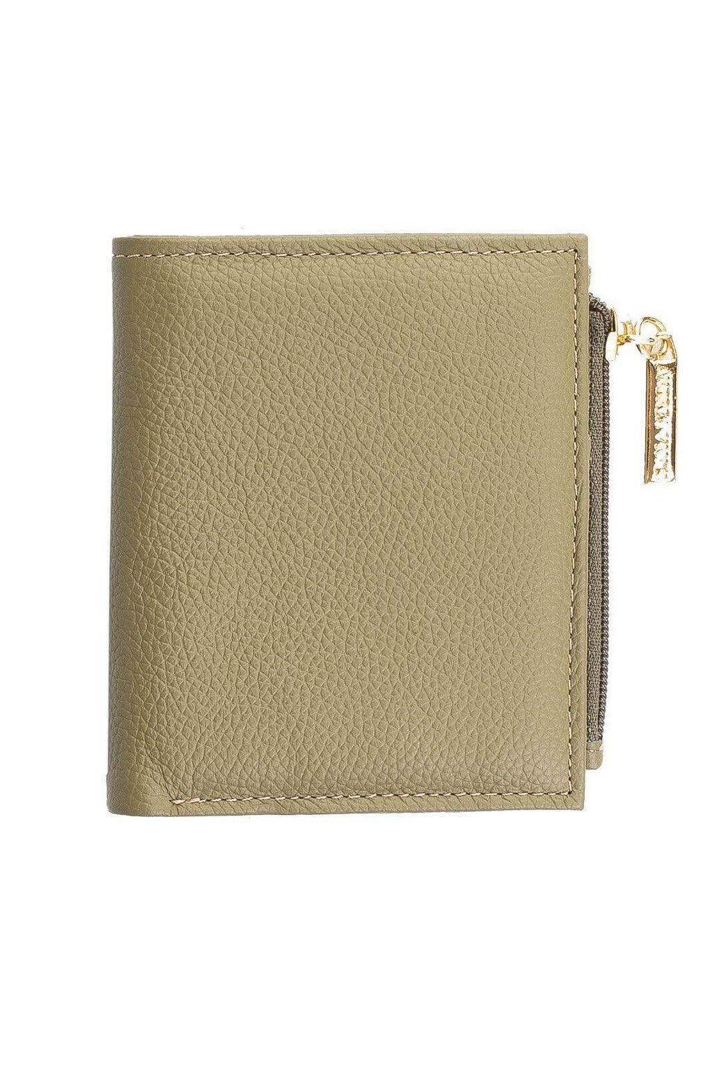 Carteira feminina de couro liso Lilian 11x9,5cm - Enluaze