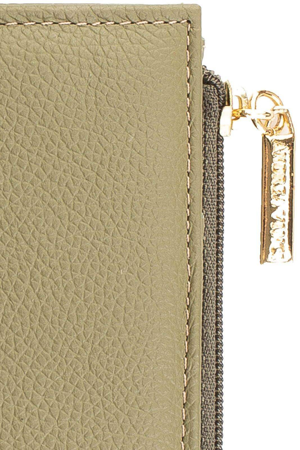 Carteira feminina de couro liso Lilian 11x9,5cm - Enluaze