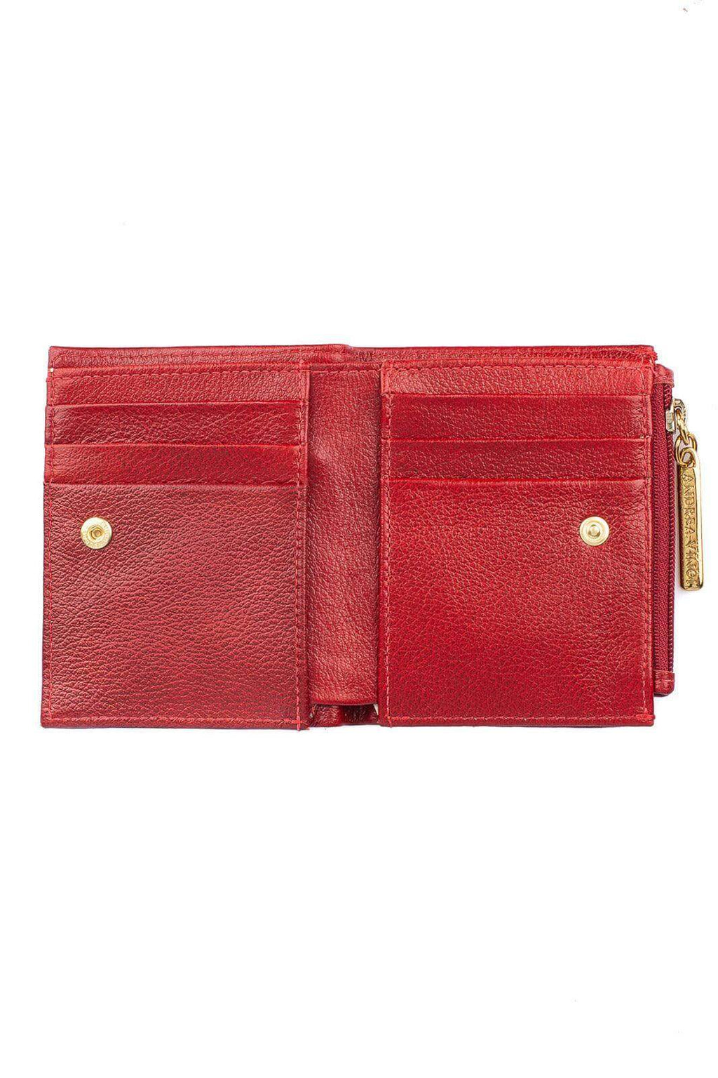 Carteira feminina de couro croco Lilian 11x9,5cm - Enluaze