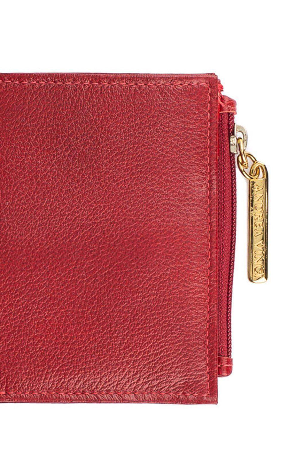 Carteira feminina de couro liso Lilian 11x9,5cm - Enluaze