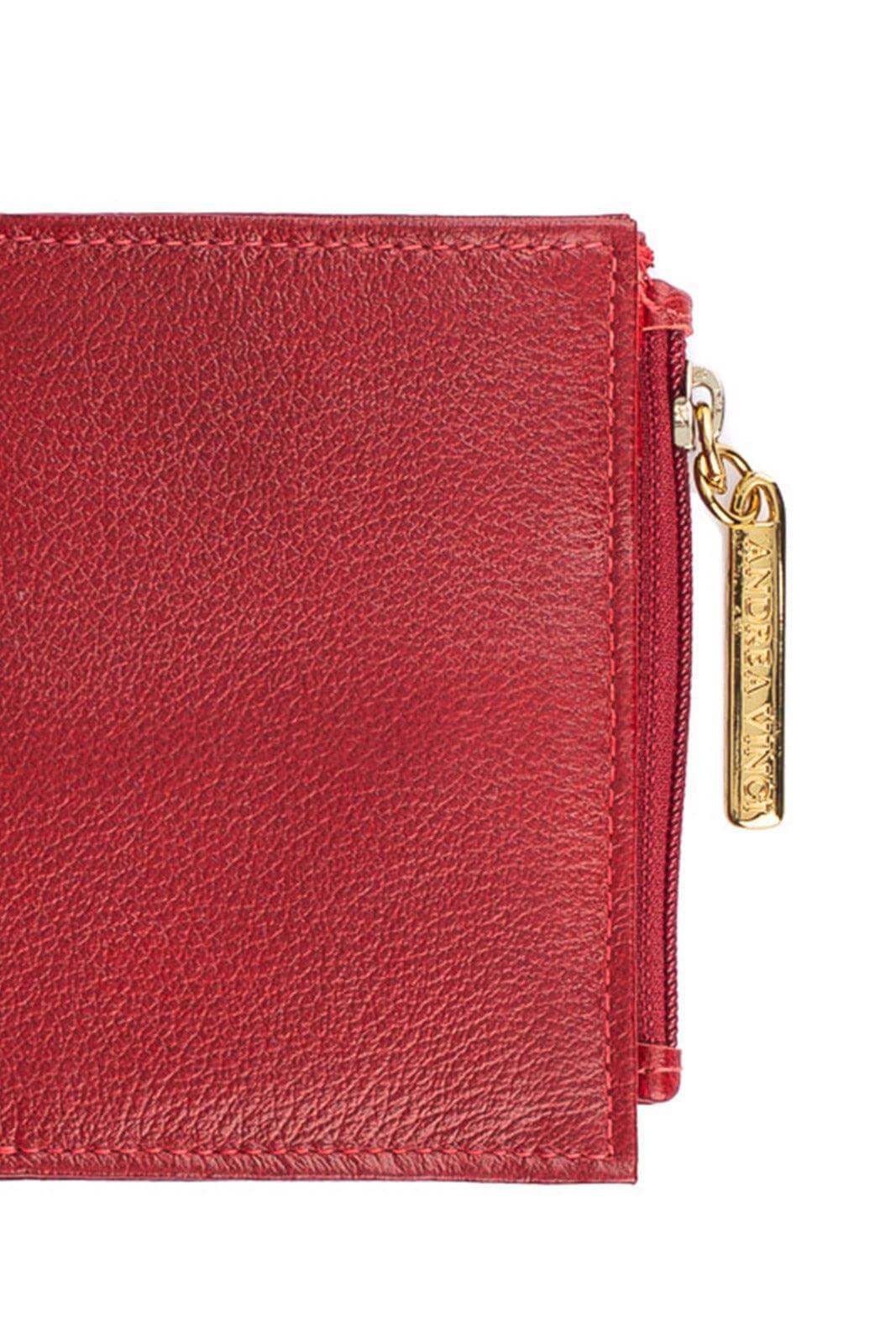 Carteira feminina de couro liso Lilian 11x9,5cm - Enluaze