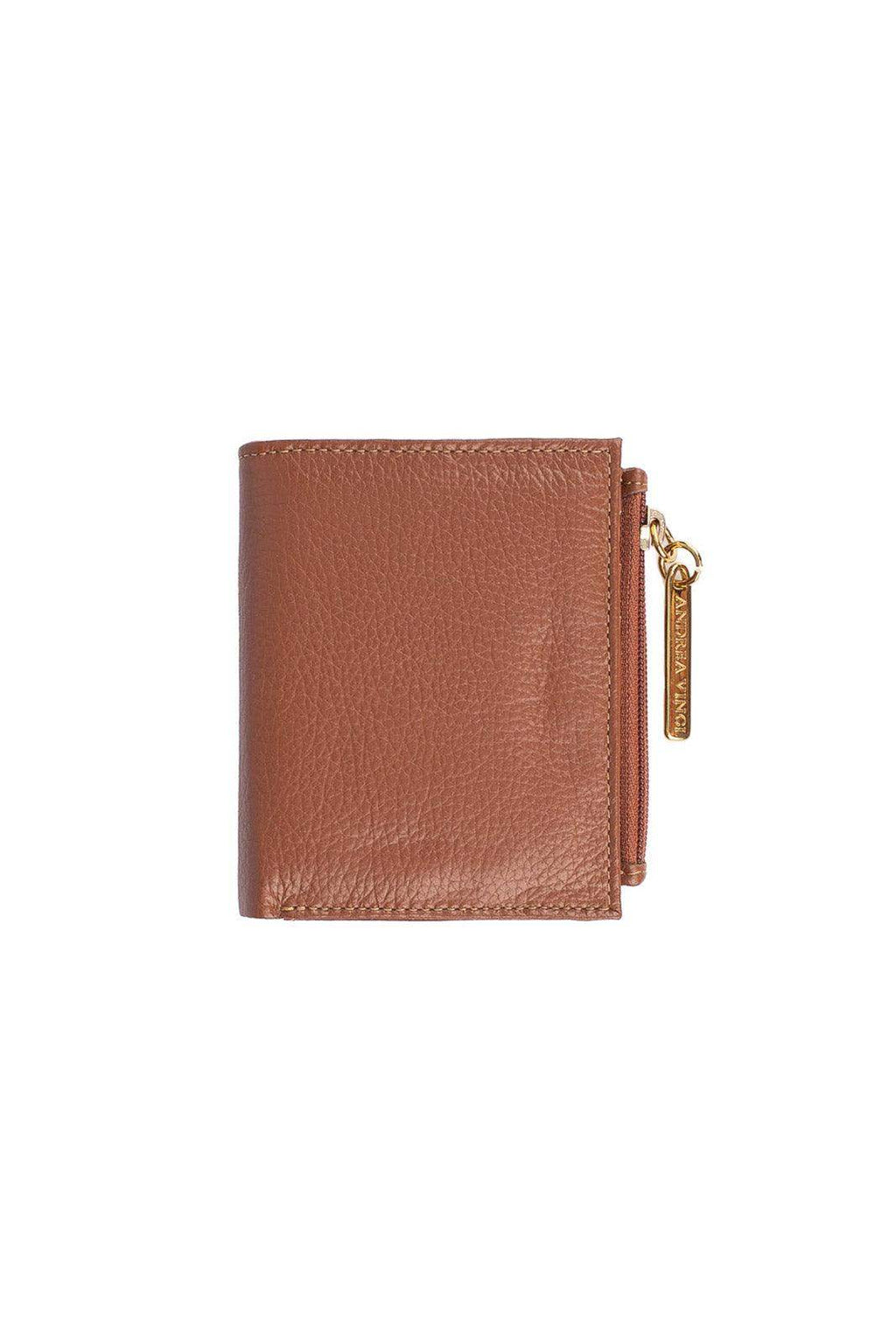 Carteira feminina de couro liso Lilian 11x9,5cm - Enluaze