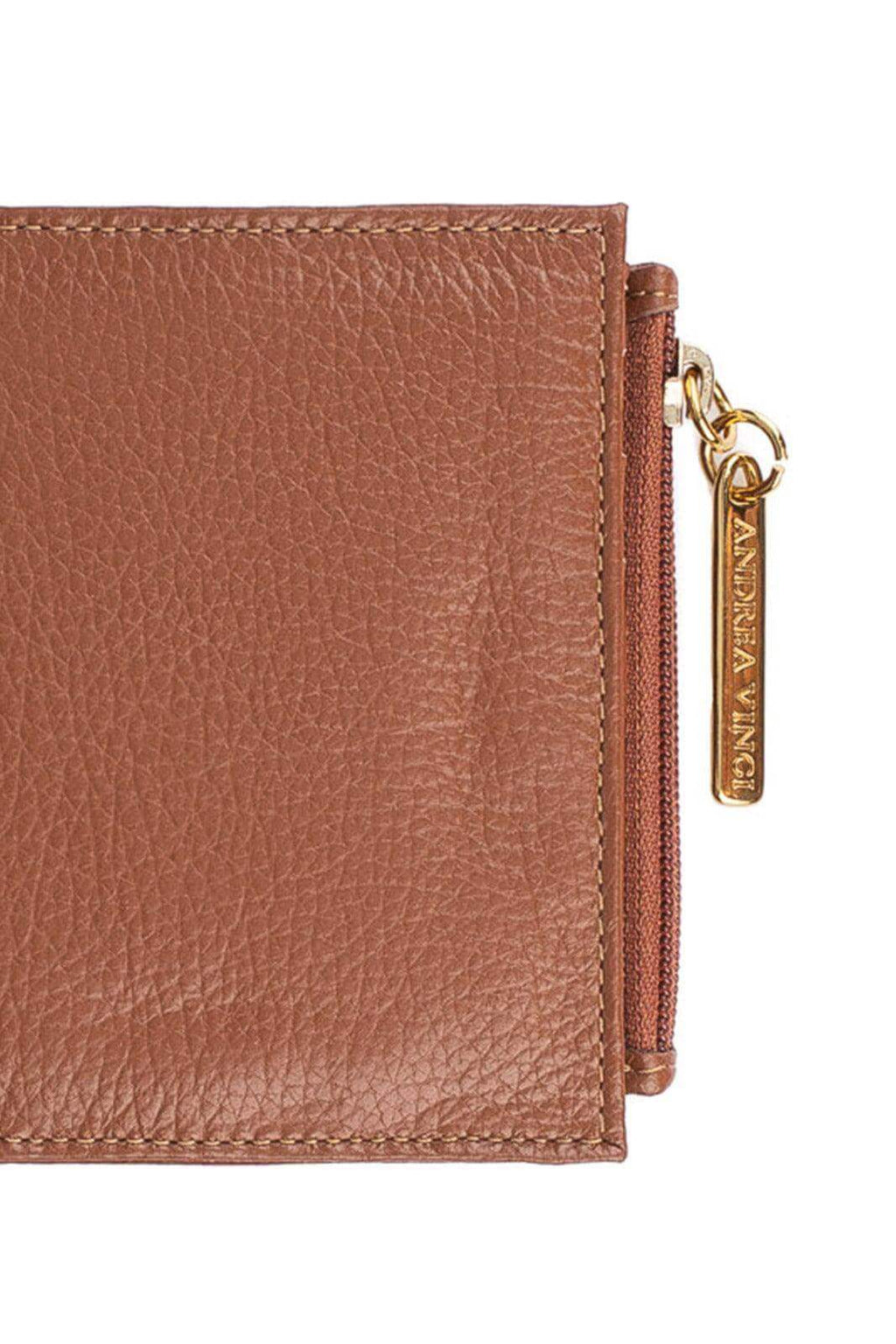 Carteira feminina de couro liso Lilian 11x9,5cm - Enluaze