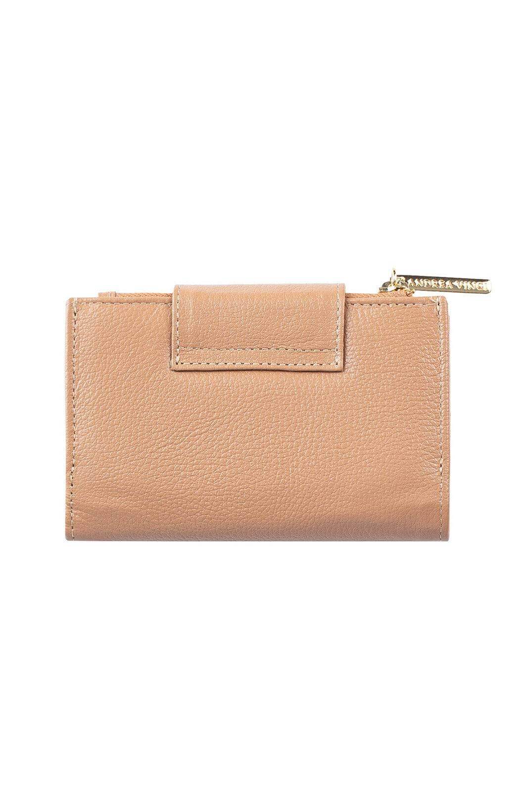 Carteira feminina de couro liso Lanna 10x15,5cm - Enluaze