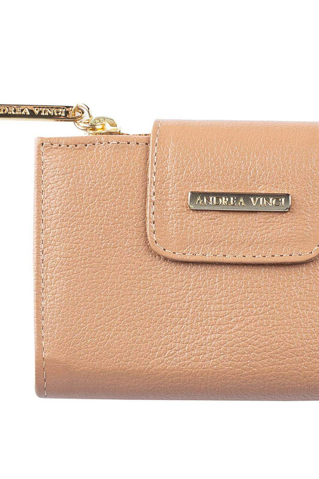 Carteira feminina de couro liso Lanna 10x15,5cm - Enluaze