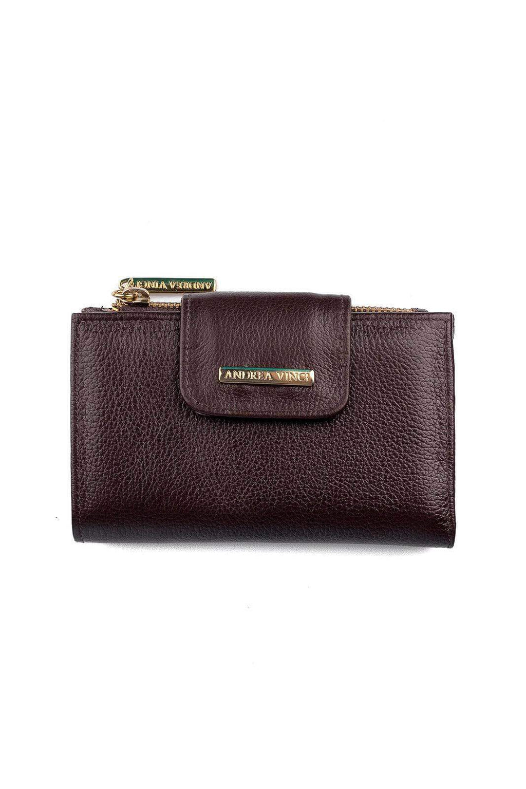 Carteira feminina de couro liso Lanna 10x15,5cm - Enluaze