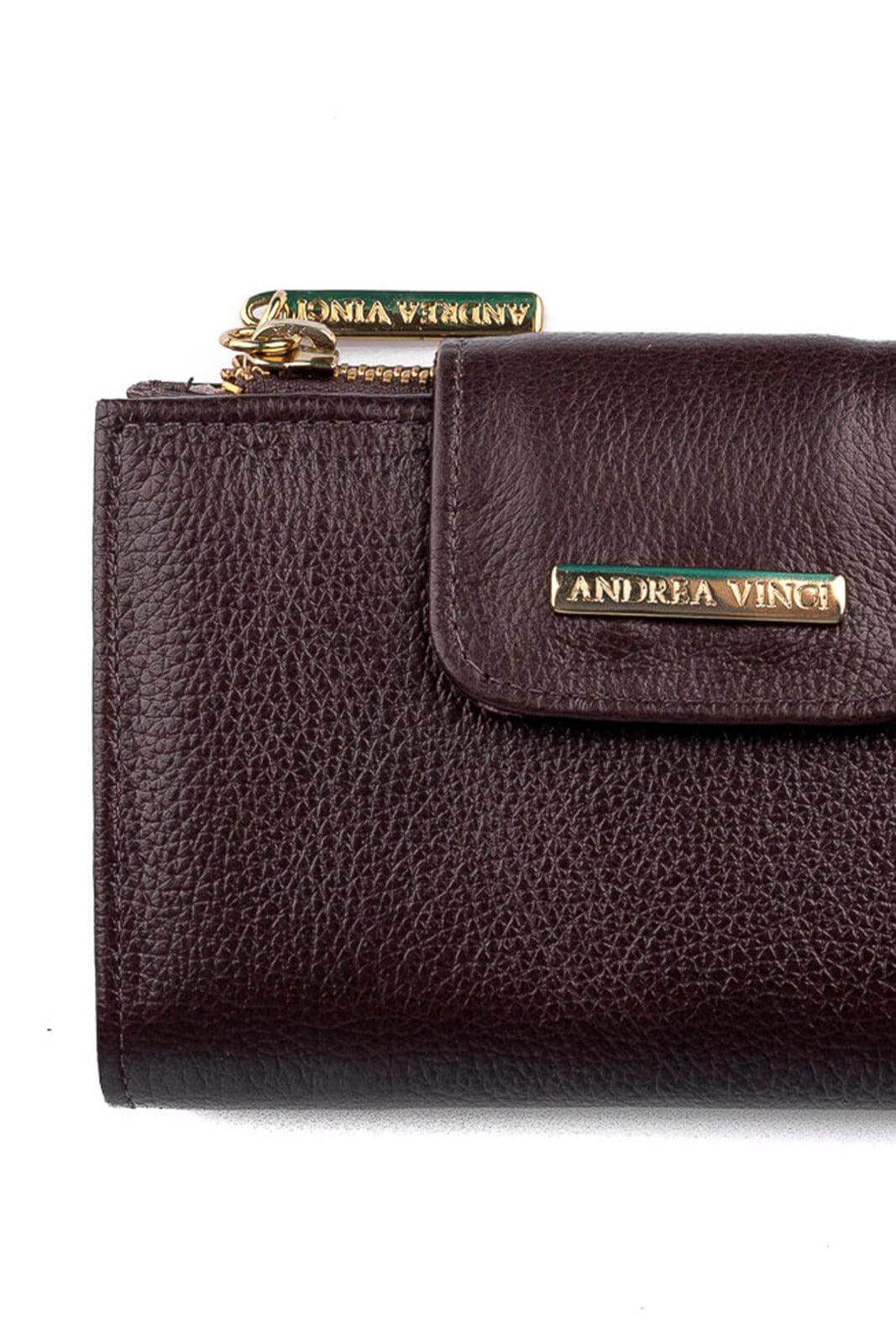 Carteira feminina de couro liso Lanna 10x15,5cm - Enluaze