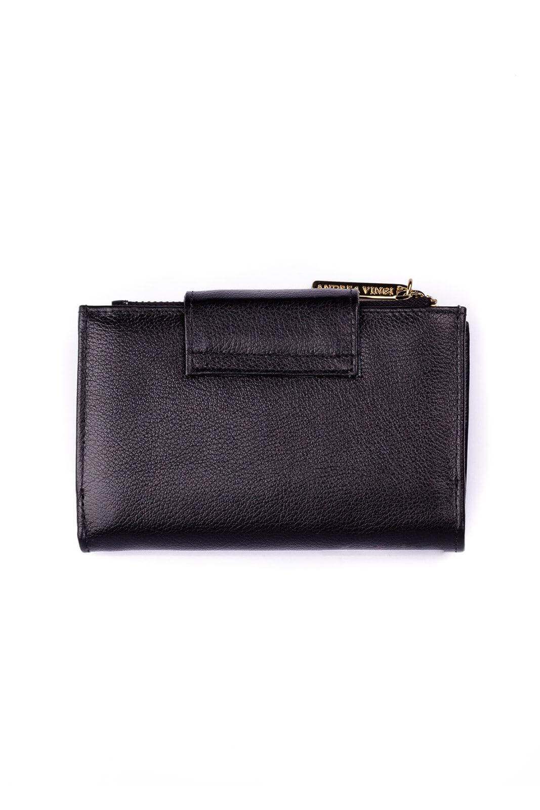 Carteira feminina de couro liso Lanna 10x15,5cm - Enluaze