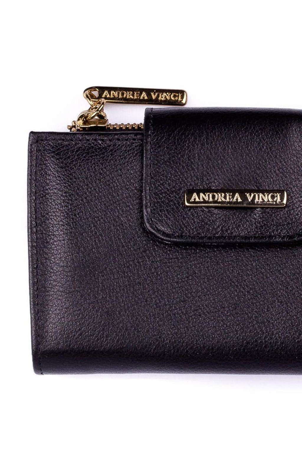 Carteira feminina de couro liso Lanna 10x15,5cm - Enluaze