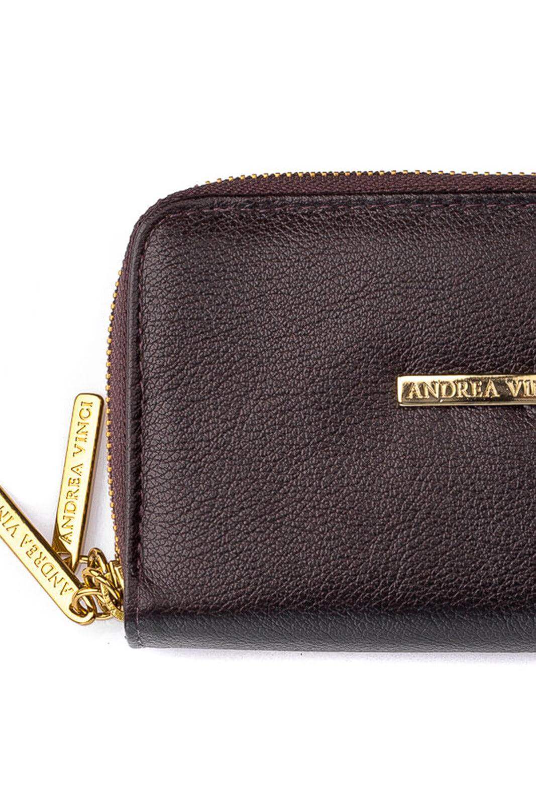 Carteira feminina de couro liso Martina 9,5x15,5cm - Enluaze