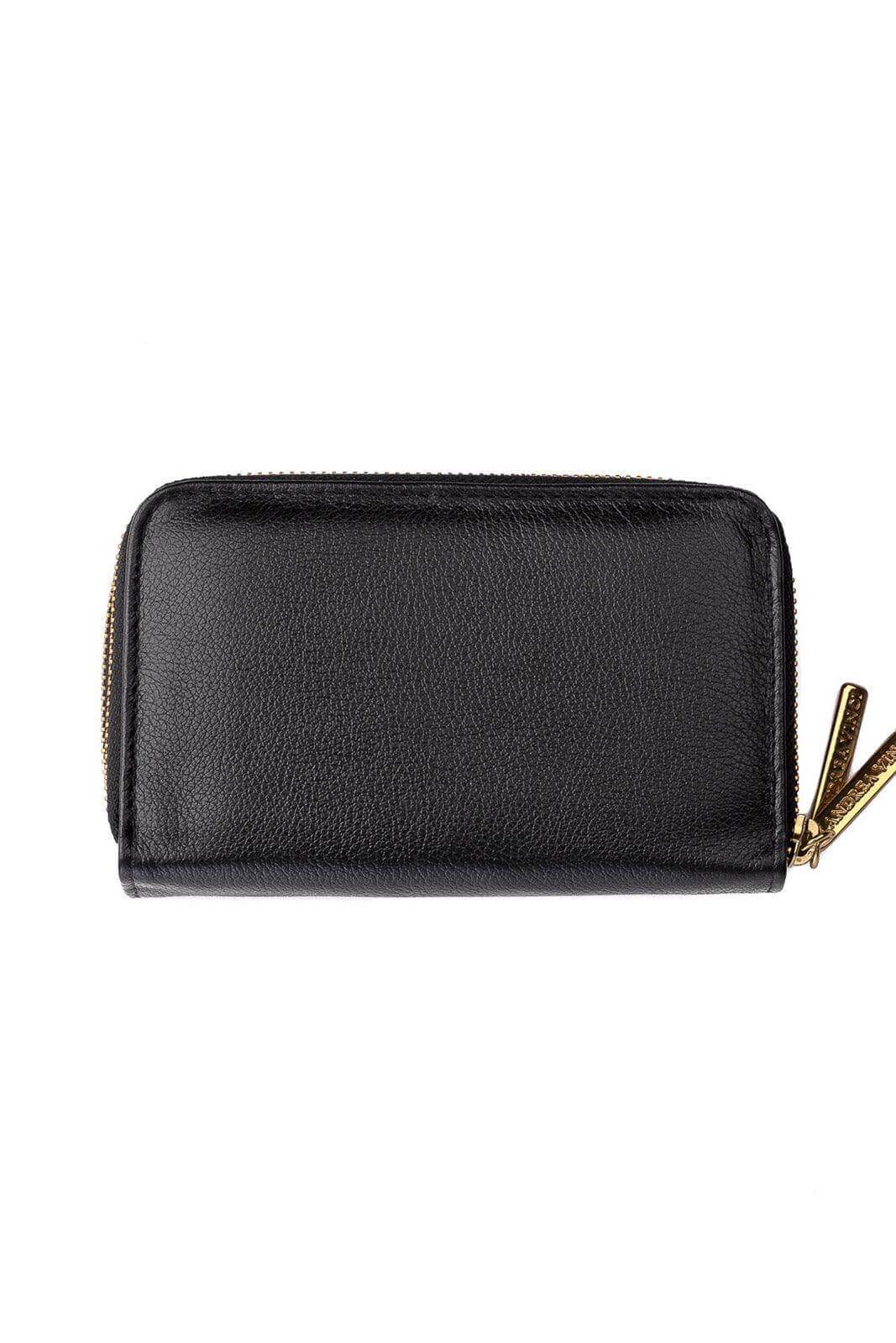 Carteira feminina de couro liso Martina 9,5x15,5cm - Enluaze