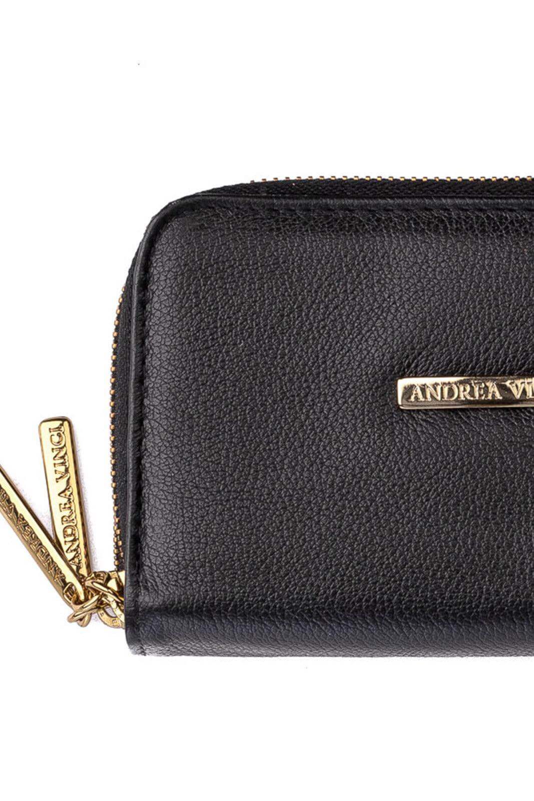 Carteira feminina de couro liso Martina 9,5x15,5cm - Enluaze