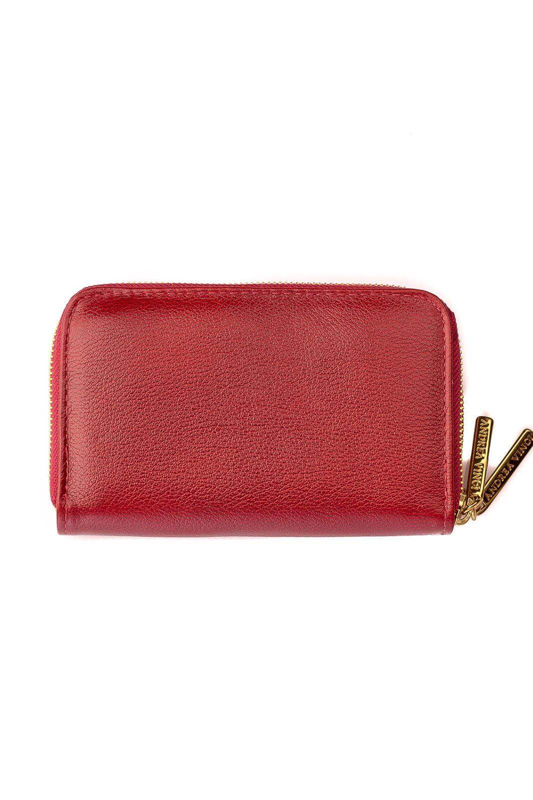 Carteira feminina de couro liso Martina 9,5x15,5cm - Enluaze