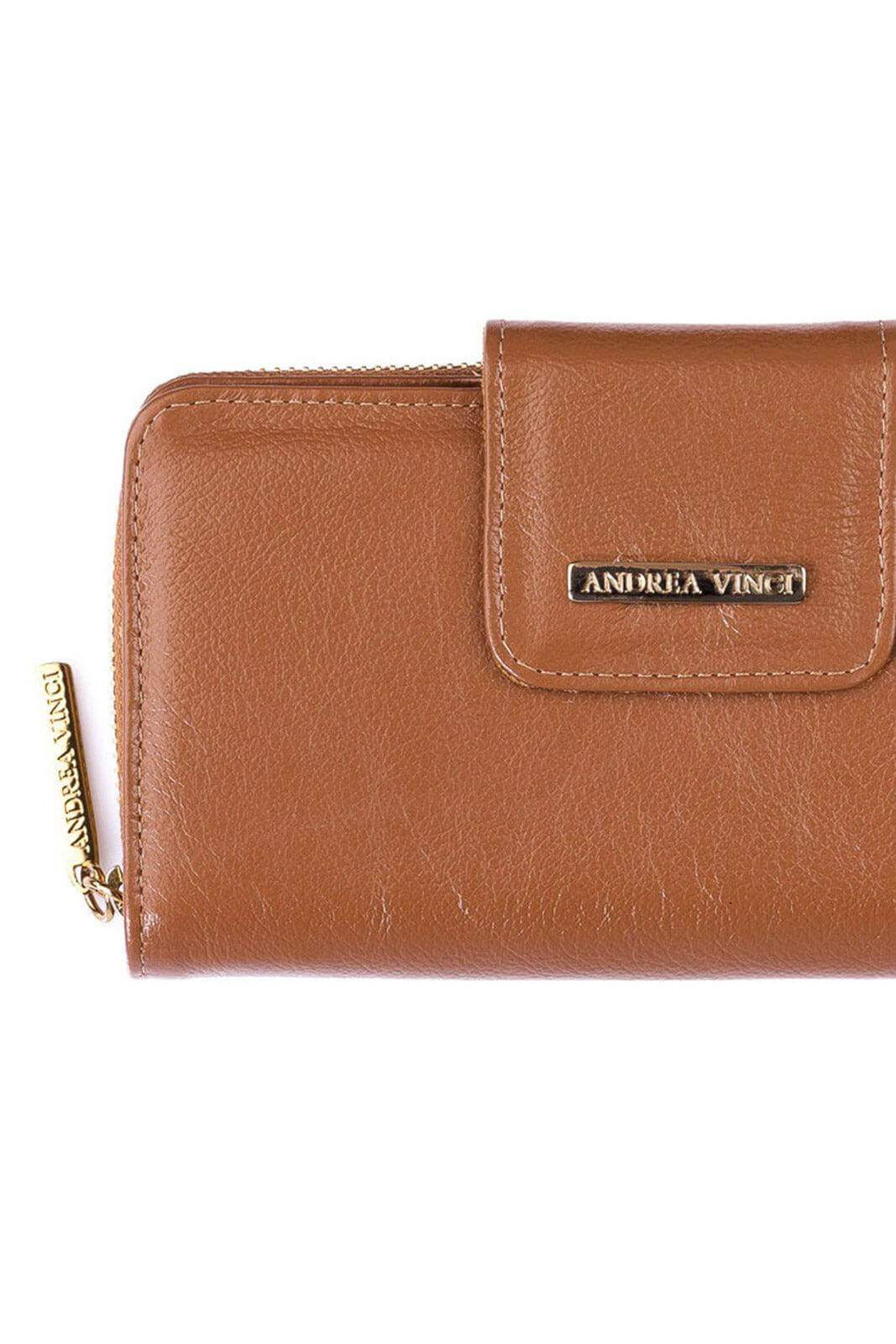 Carteira feminina de couro liso Cindy 9,5x19cm - Enluaze