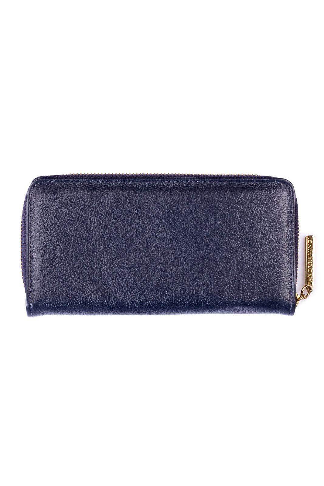 Carteira feminina de couro liso Bonny 10x19cm - Enluaze