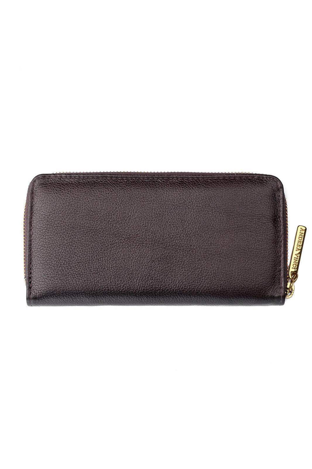 Carteira feminina de couro liso Bonny 10x19cm - Enluaze