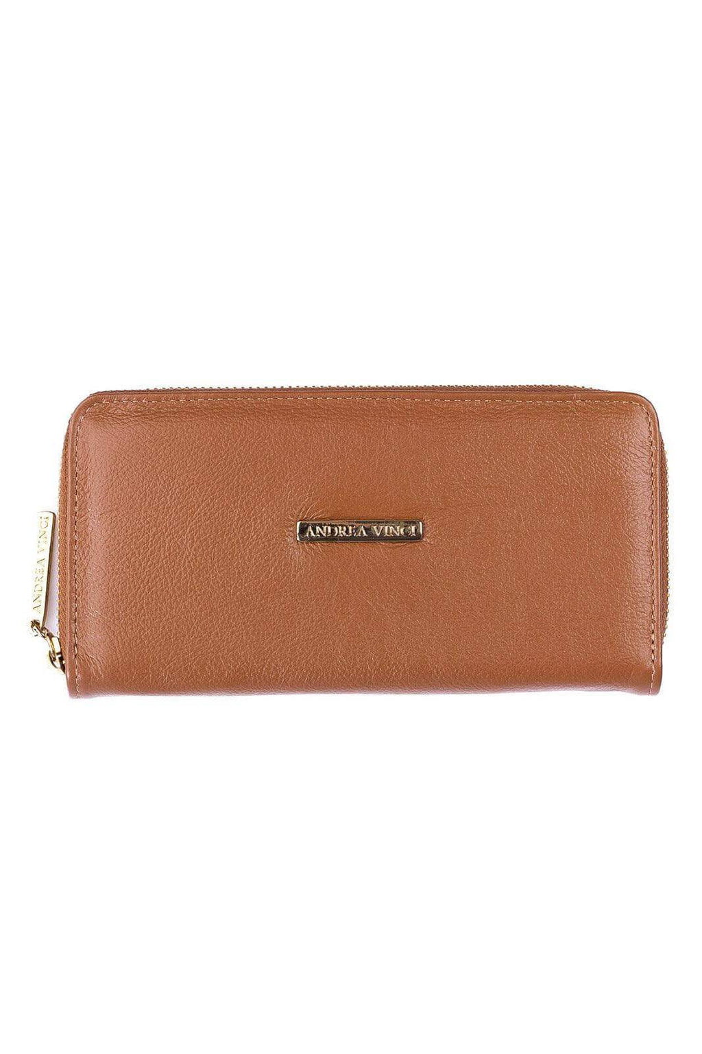 Carteira feminina de couro liso Bonny 10x19cm - Enluaze