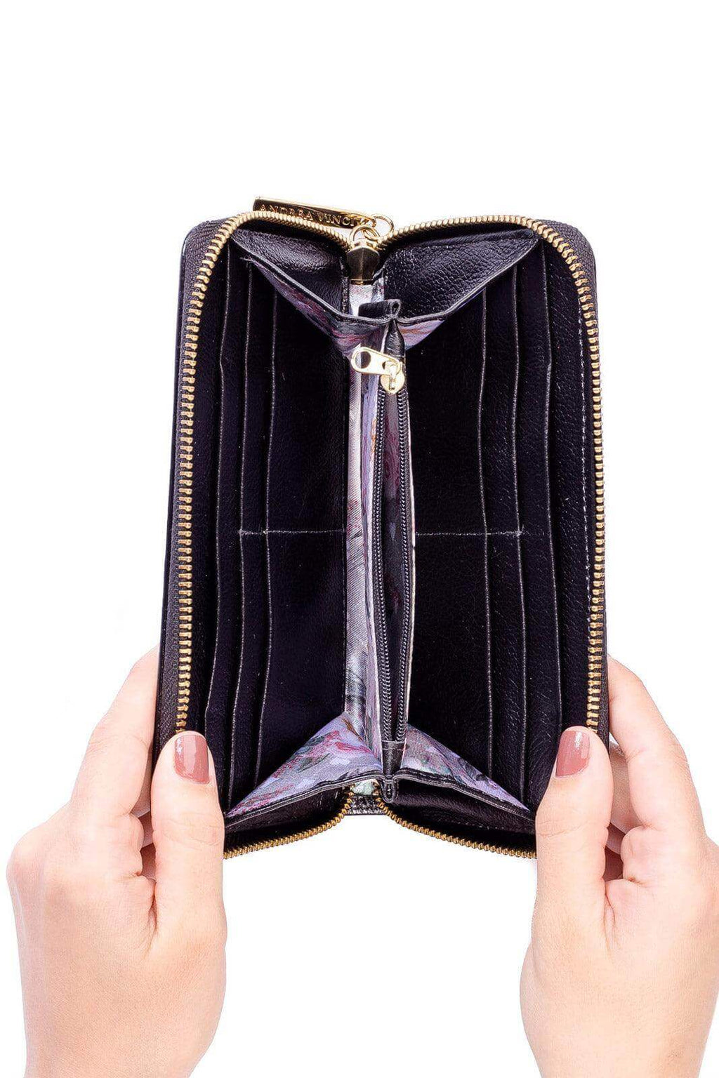 Carteira feminina de couro croco Bonny 10x19cm - Enluaze