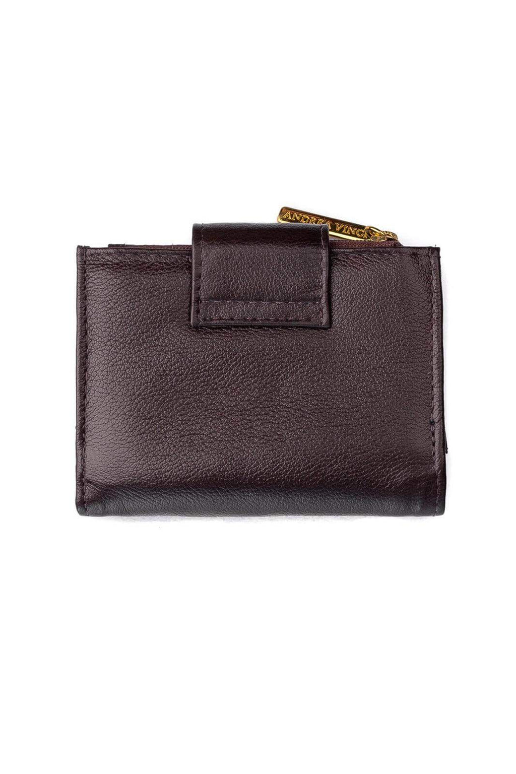 Carteira feminina de couro liso Linna 11x13cm - Enluaze