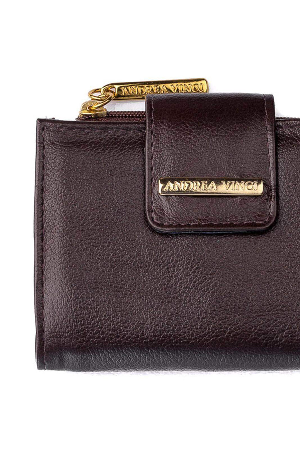 Carteira feminina de couro liso Linna 11x13cm - Enluaze