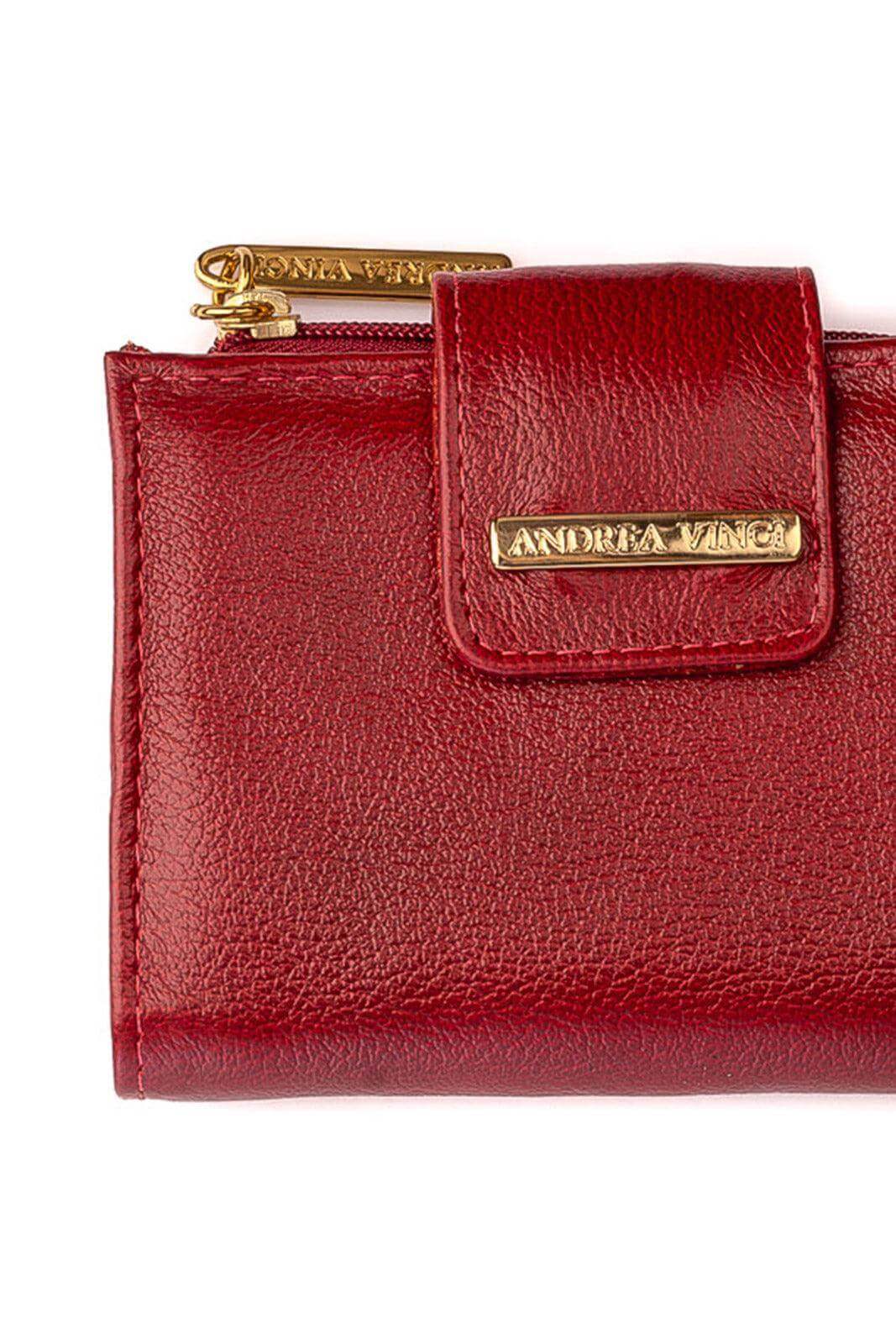 Carteira feminina de couro liso Linna 11x13cm - Enluaze