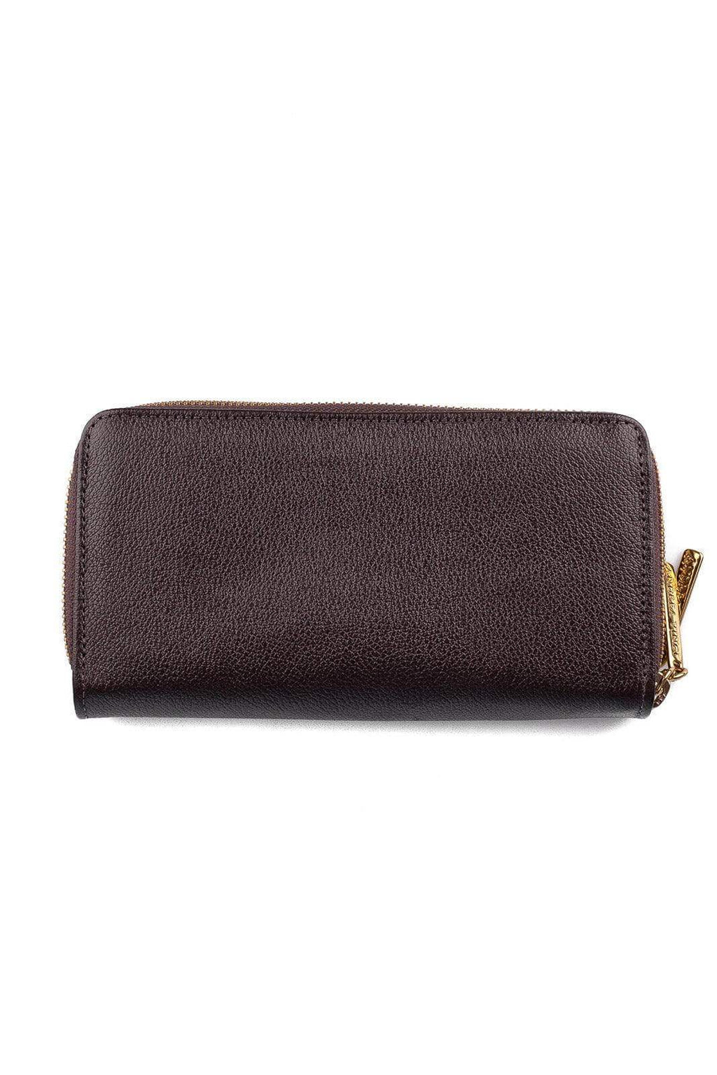 Carteira feminina de couro liso Tinna 10x19cm - Enluaze