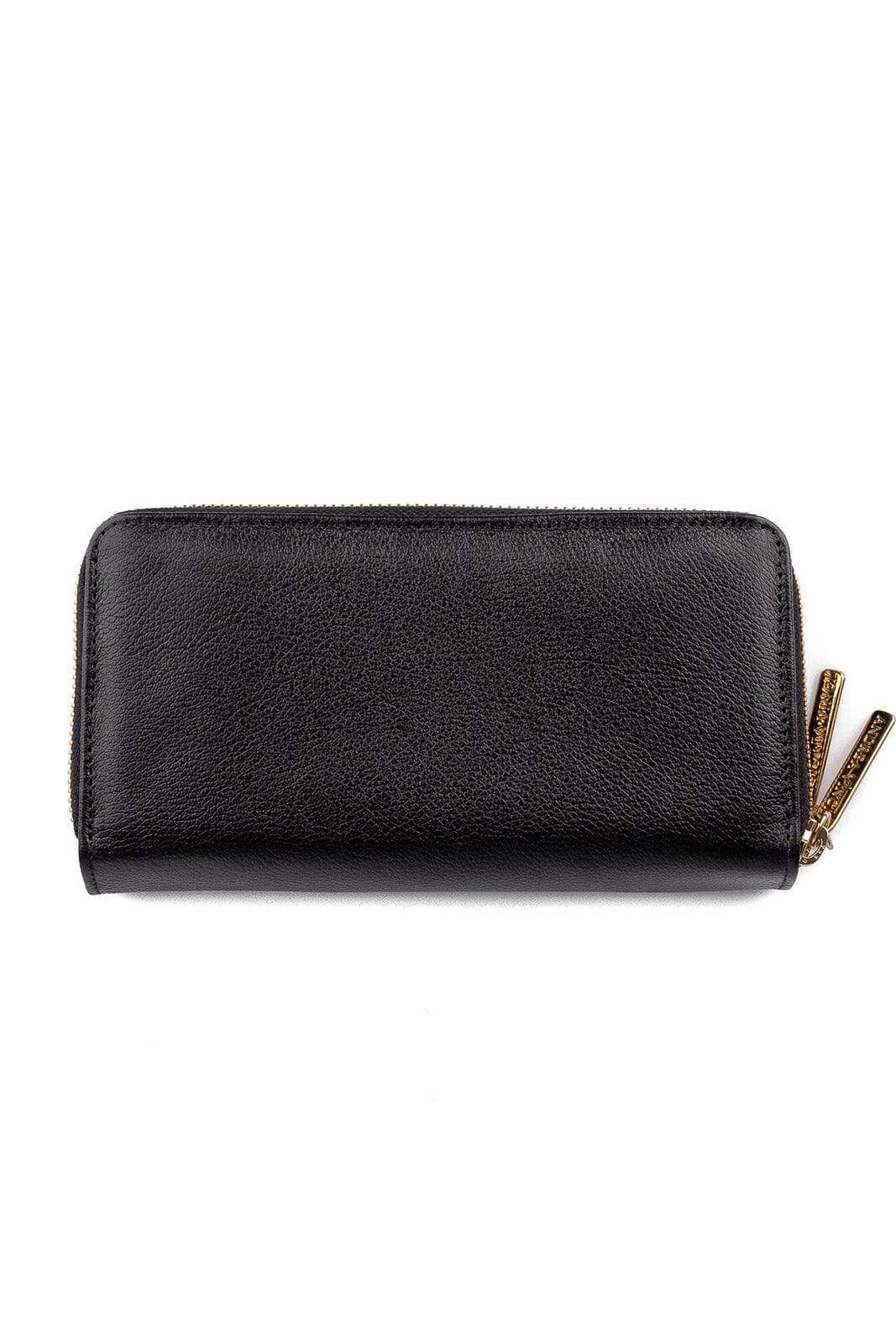 Carteira feminina de couro liso Tinna 10x19cm - Enluaze