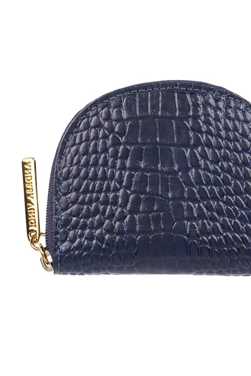 Mini carteira feminina de couro croco Ayla 9x11cm - Enluaze