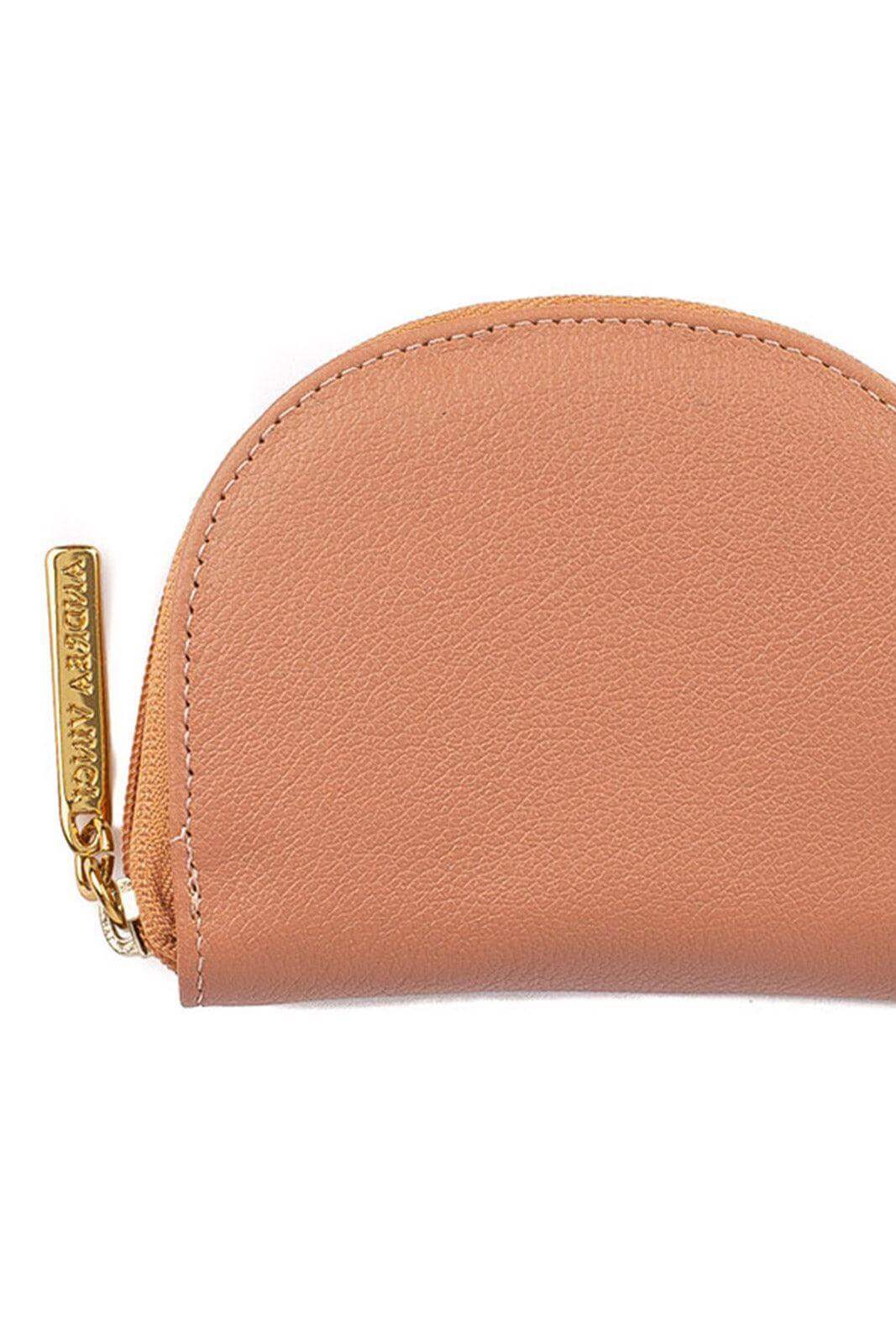 Mini carteira feminina de couro liso Ayla 9x11cm - Enluaze