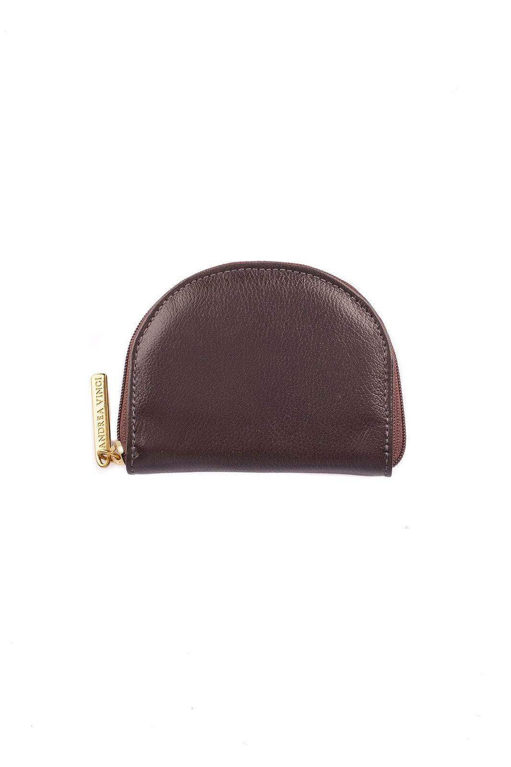 Mini carteira feminina de couro liso Ayla 9x11cm - Enluaze