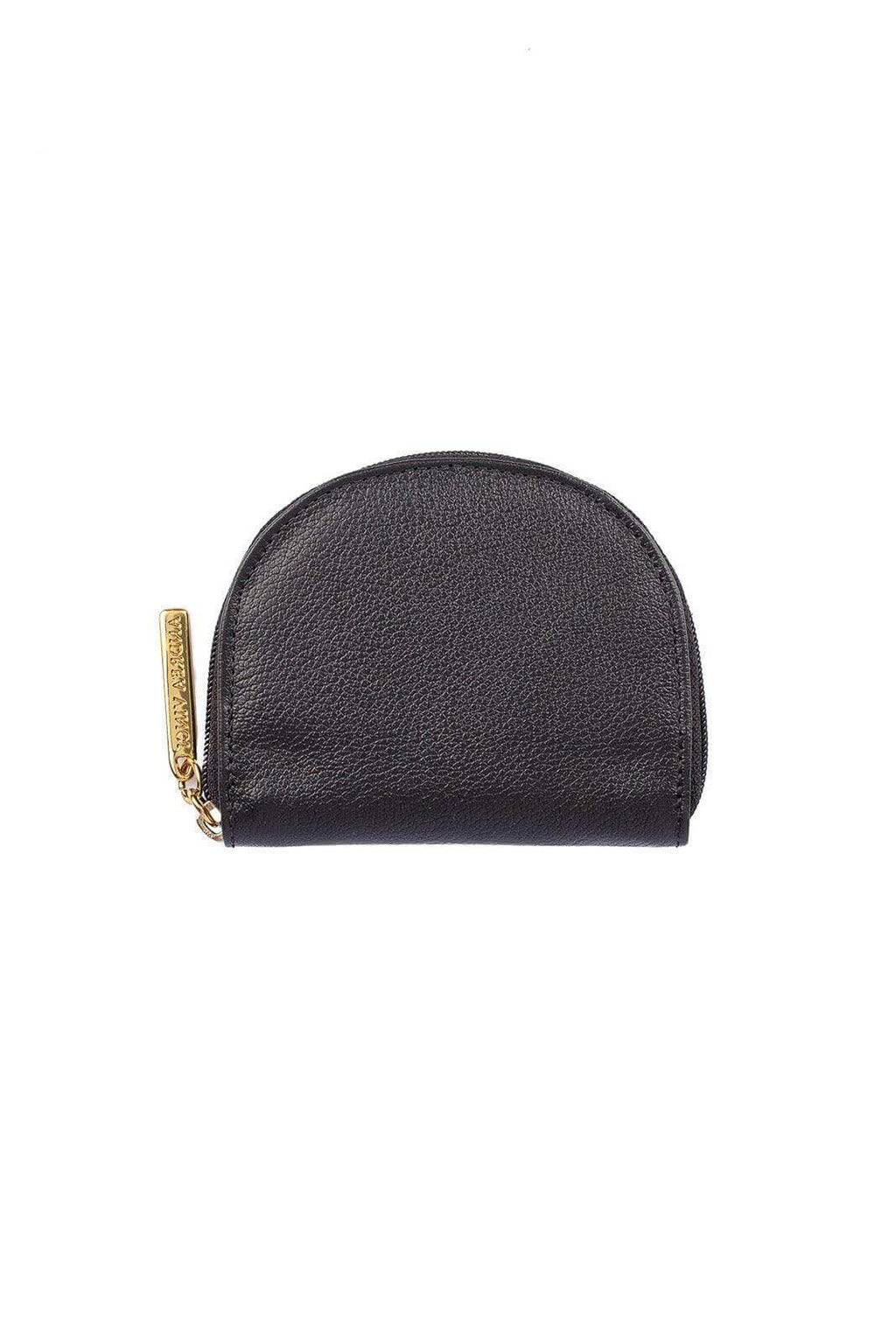 Mini carteira feminina de couro liso Ayla 9x11cm - Enluaze