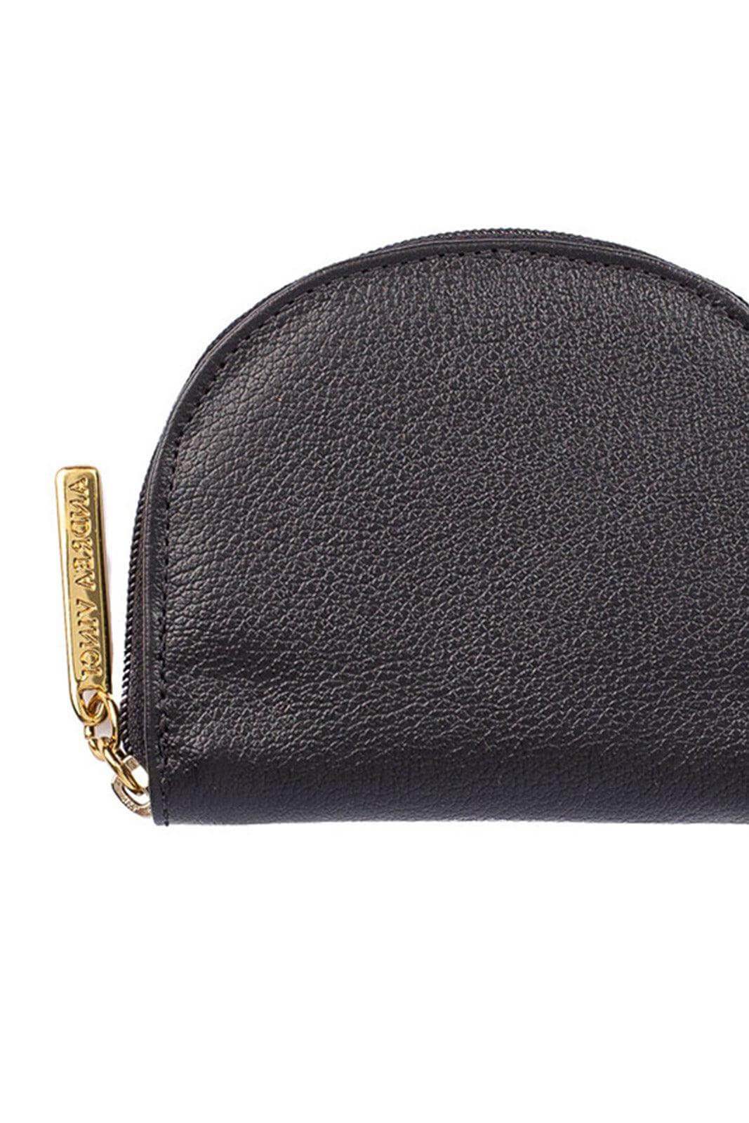 Mini carteira feminina de couro liso Ayla 9x11cm - Enluaze