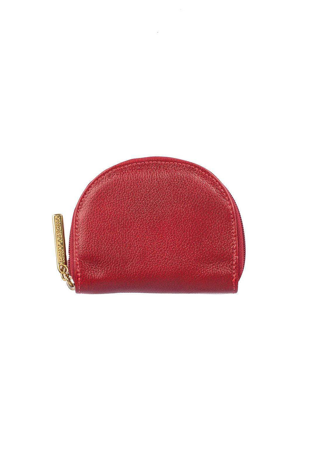 Mini carteira feminina de couro liso Ayla 9x11cm - Enluaze