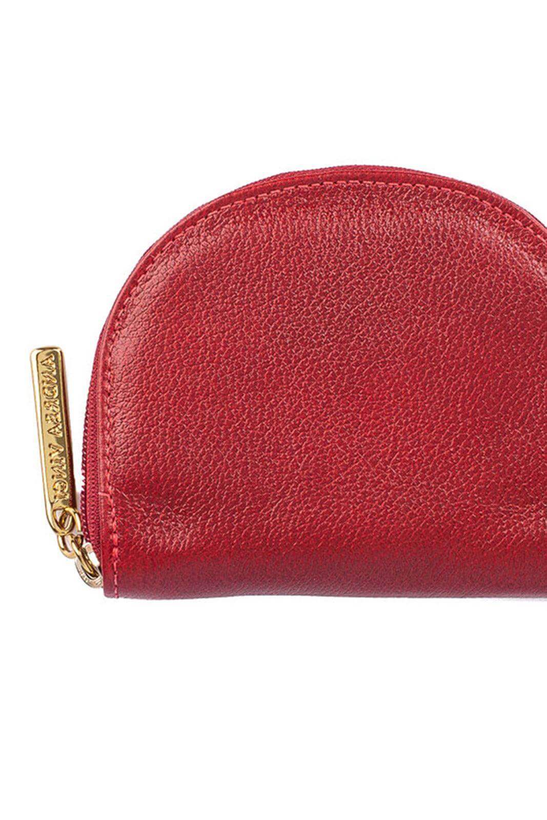 Mini carteira feminina de couro liso Ayla 9x11cm - Enluaze