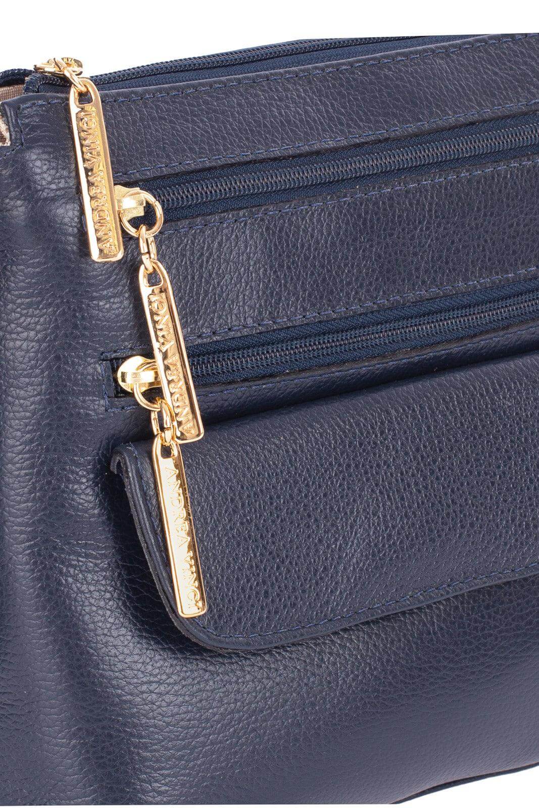 Bolsa transversal de couro liso Maura - Enluaze