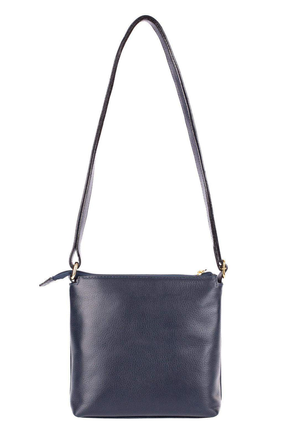 Bolsa transversal de couro liso Maura - Enluaze