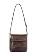 Bolsa transversal de couro liso Maura - Enluaze