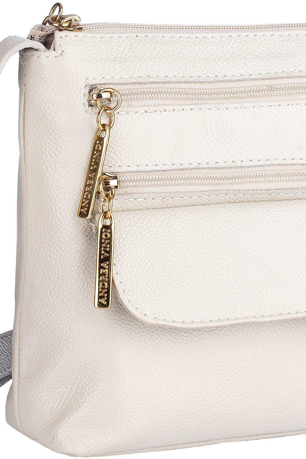 Bolsa transversal de couro liso Maura - Enluaze