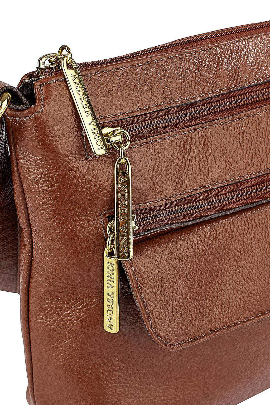 Bolsa transversal de couro liso Maura - Enluaze